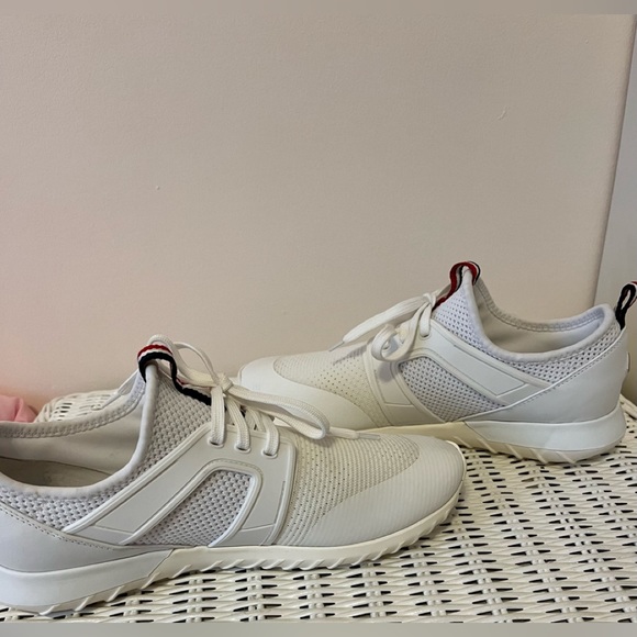 Moncler White Meline mess low top trainers - Picture 6 of 8